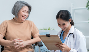 Doctor with patient